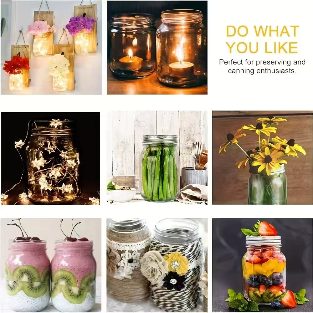 6Pcs, 12Pcs, 500Ml/16Oz, Glass - Mason Jar 8Oz review and price