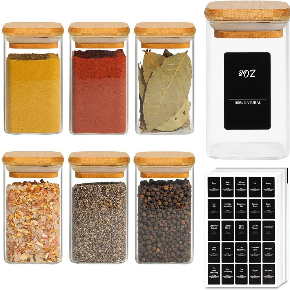 Glass Spice Jars with Bamboo L - Mason Jar 8Oz review and price