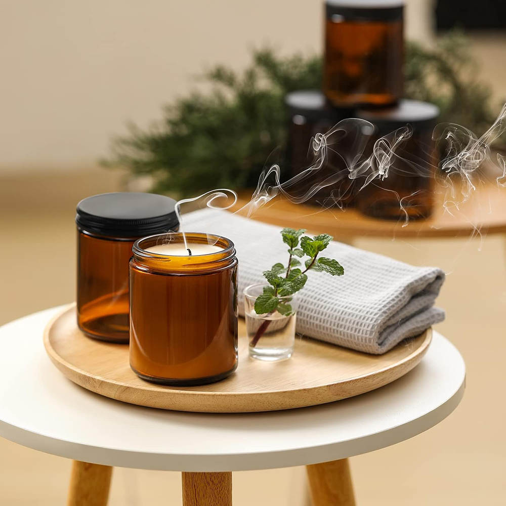 8oz Amber Glass Jars with Blac - Mason Jar 8Oz review and price