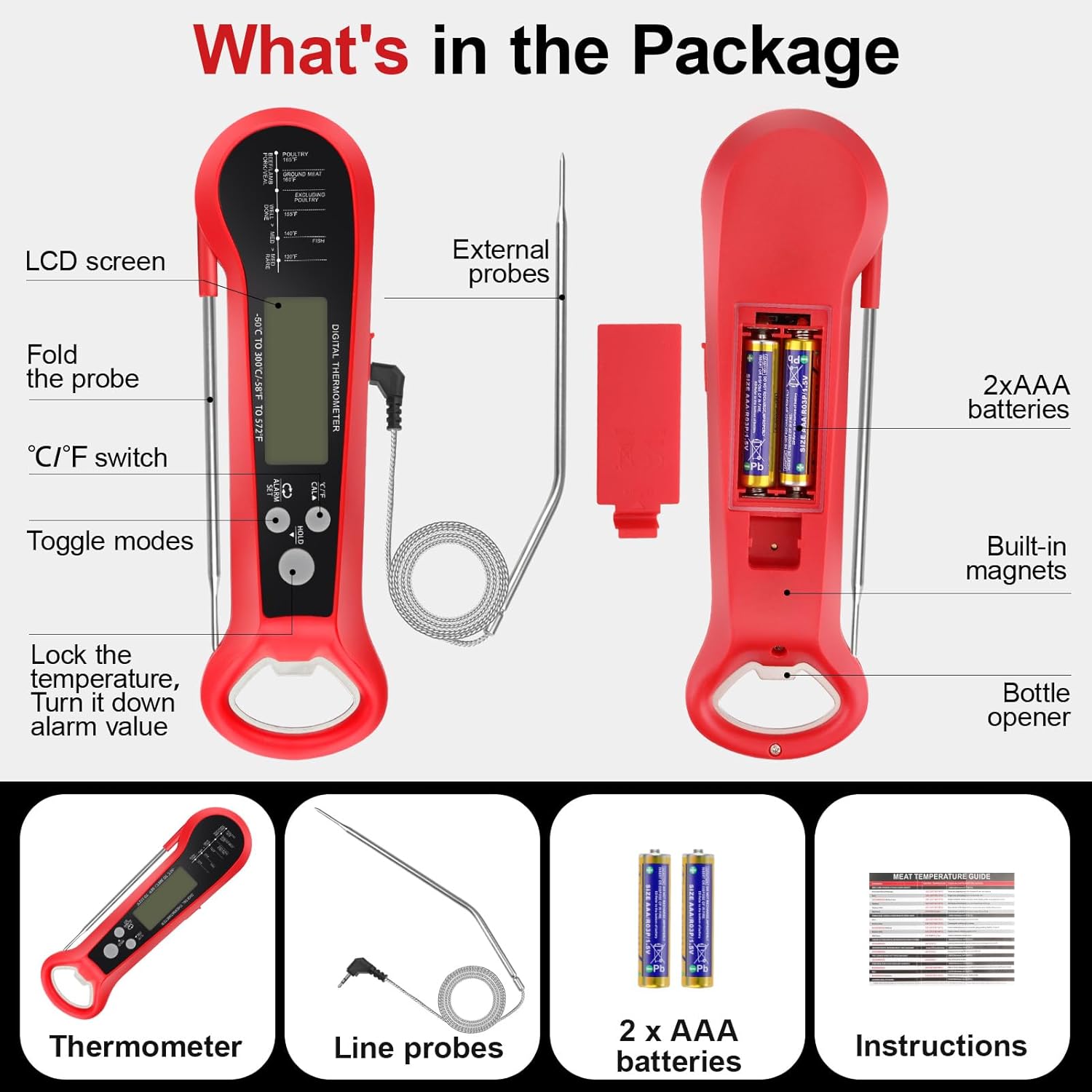 Long Cable Professional Meat T - Digital Thermometer Probe review and price